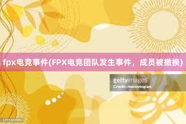 fpx电竞事件(FPX电竞团队发生事件，成员被撤换)