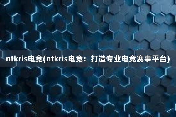 ntkris电竞(ntkris电竞：打造专业电竞赛事平台)