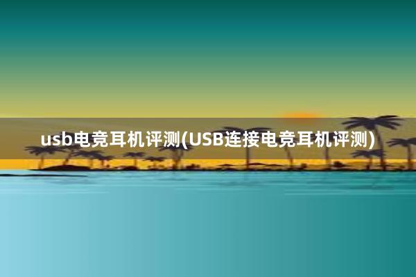 usb电竞耳机评测(USB连接电竞耳机评测)