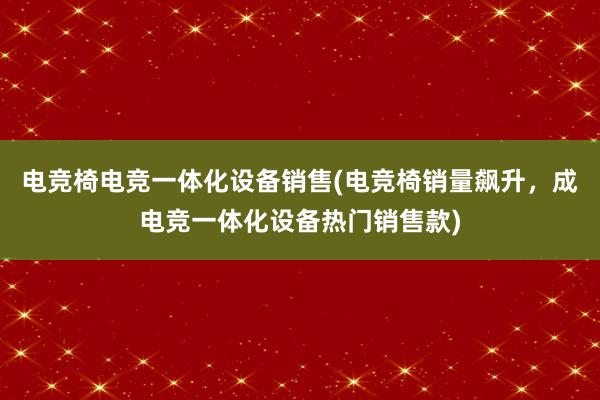 电竞椅电竞一体化设备销售(电竞椅销量飙升，成电竞一体化设备热门销售款)