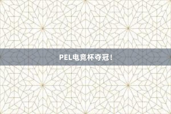 PEL电竞杯夺冠！